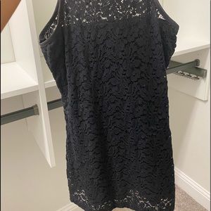 Black lace racer back tank